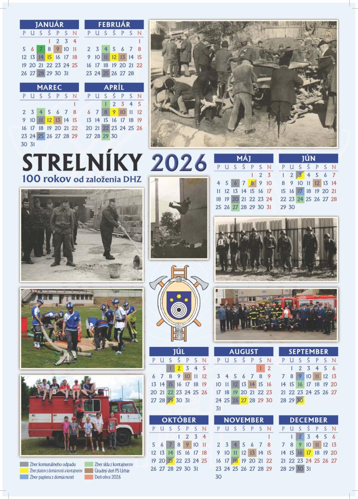 Kalendár - Strelníky 2026